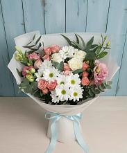 Букет цветов из:  Розы, Лизиантусы и Хризантемы #REPLACE_PRED# Симферополе