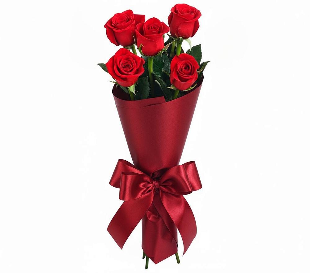 Букет 5 Красных роз Эдлесс Лав в Симферополе