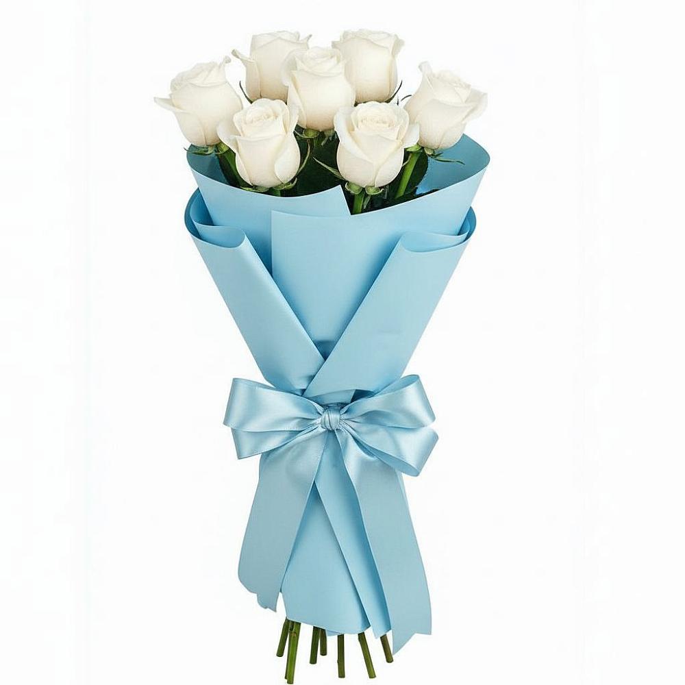 Букет 7 белых роз Проуд в Симферополе