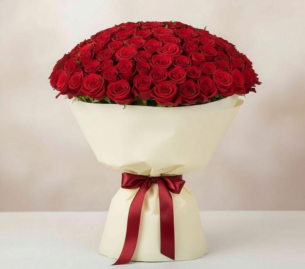 Букет 101 Красная роза Милано в Симферополе