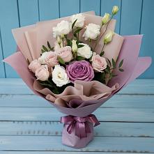 Букет цветов из:  Розы и Лизиантусы #REPLACE_PRED# Симферополе