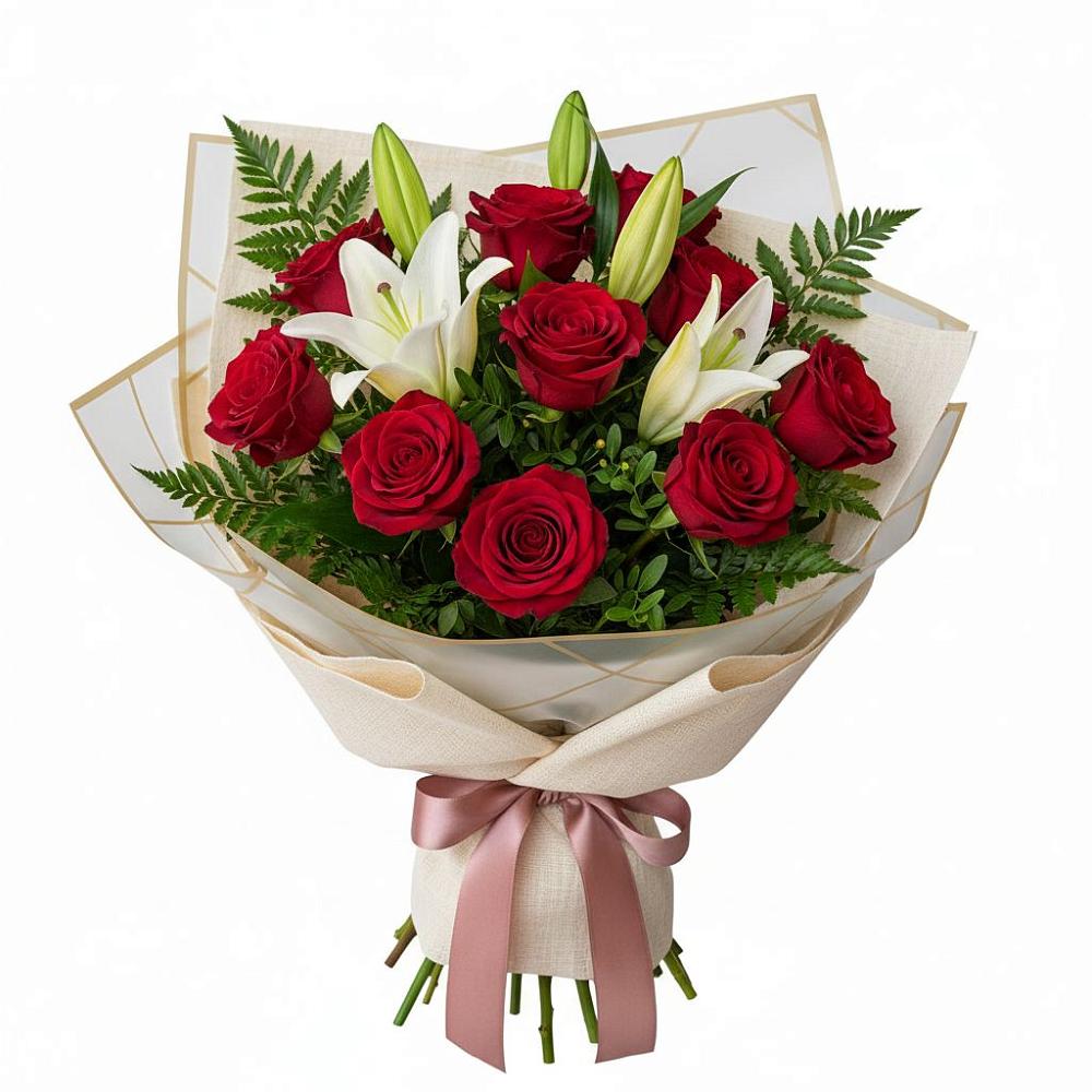 Букет цветов из: Лилии и Розы в Симферополе