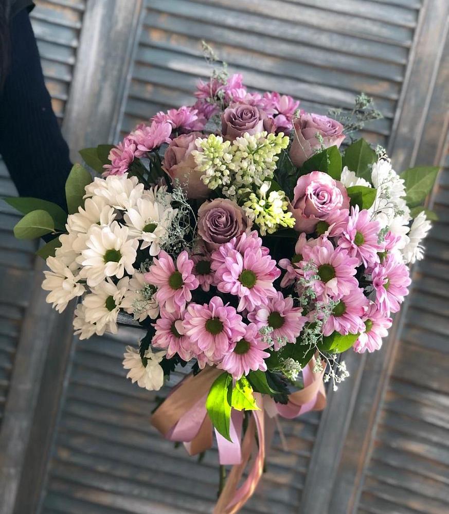 Букет цветов из: Хризантемы и Розы в Симферополе