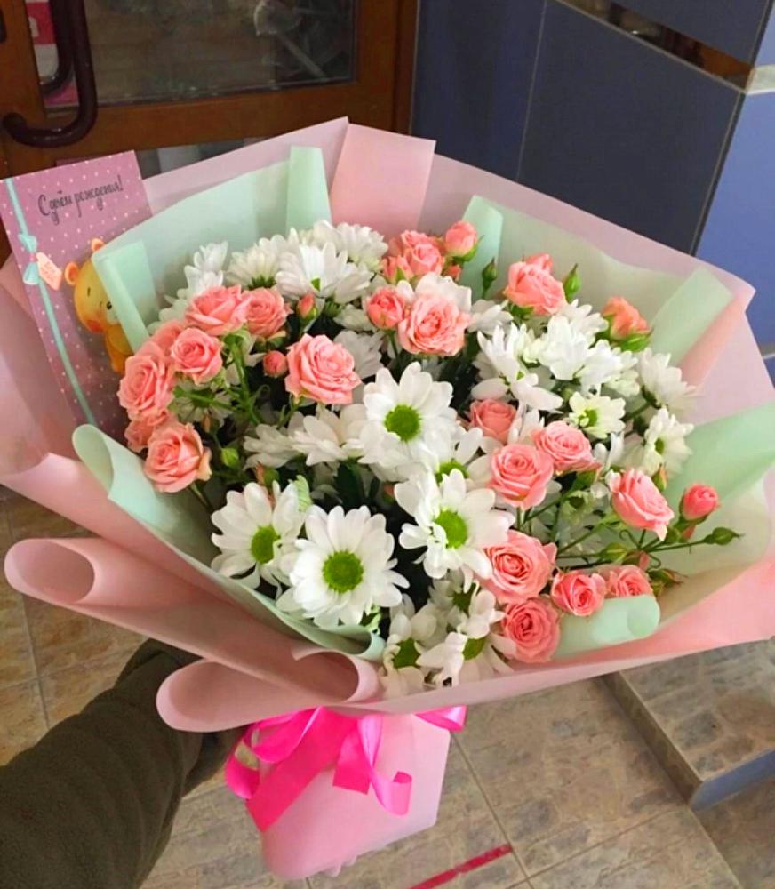 Букет цветов из: Розы и Хризантемы в Симферополе