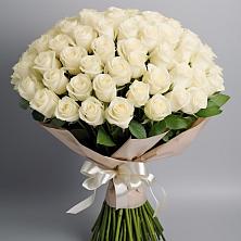 Букет 101 беля роза Белоснежка в Симферополе
