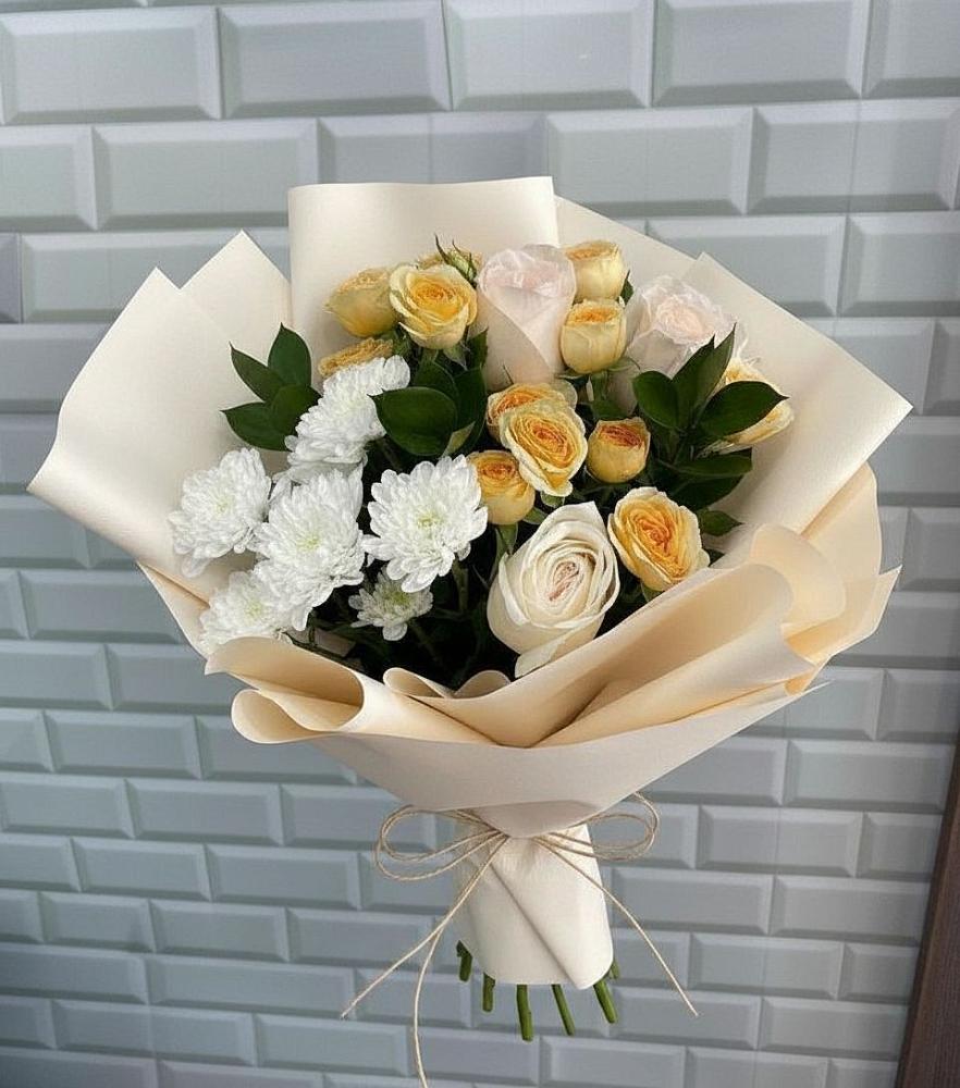 Букет цветов из: Розы и Хризантемы в Симферополе