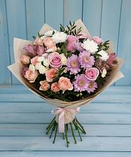 Букет цветов из:  Хризантемы, Розы и Альстромерии в Симферополе