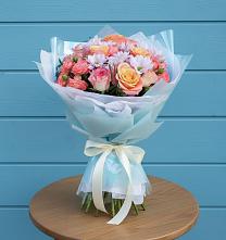 Букет цветов из:  Хризантемы и Розы в Симферополе