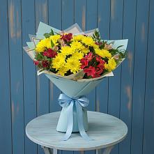 Букет цветов из:  Альстромерии и Хризантемы #REPLACE_PRED# Симферополе